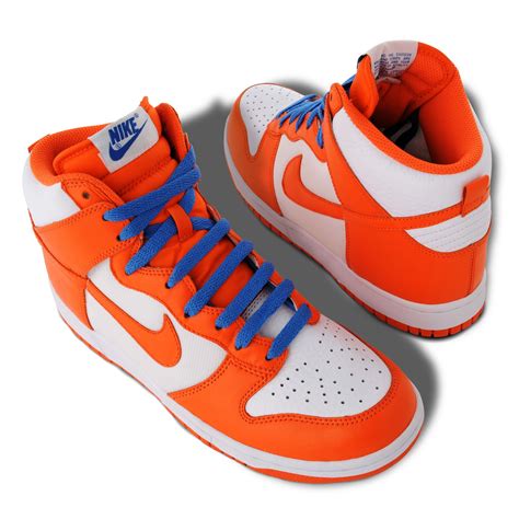 Nike dunks high top orange